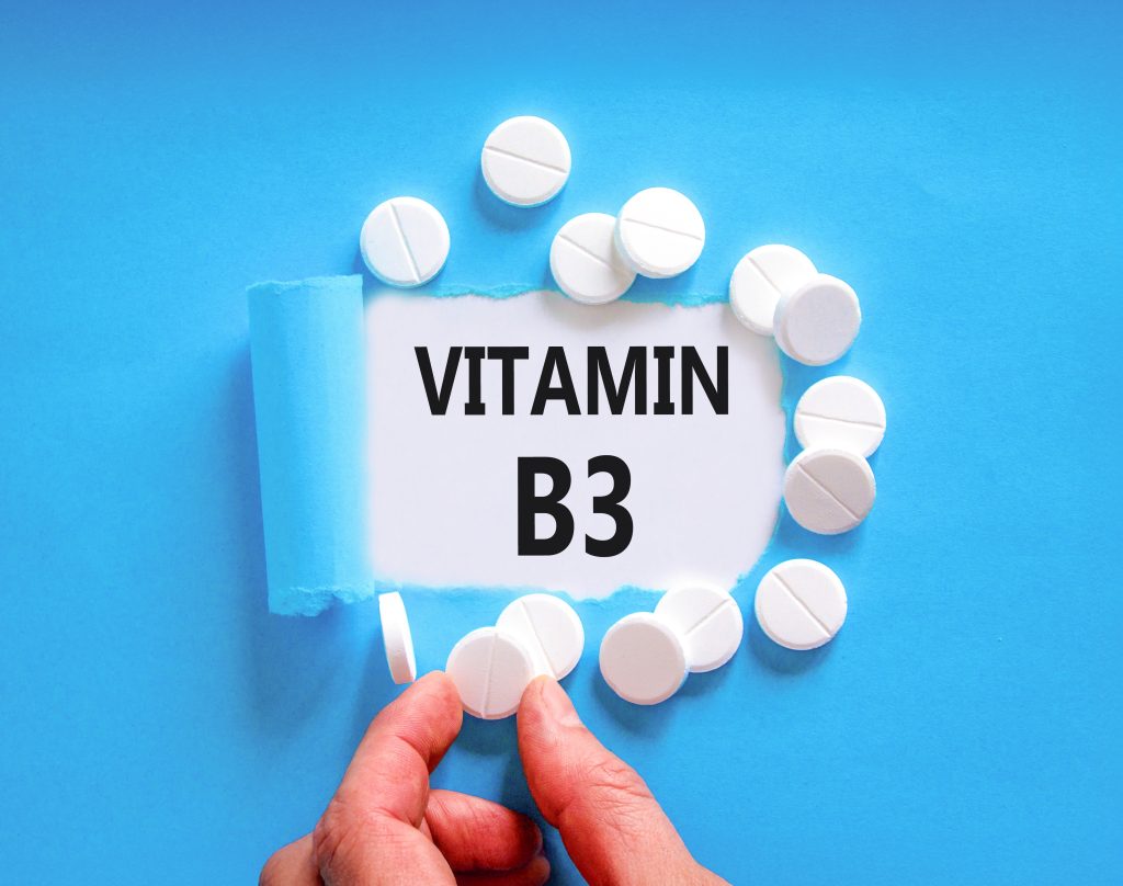 Vitamin B3 supplement concept