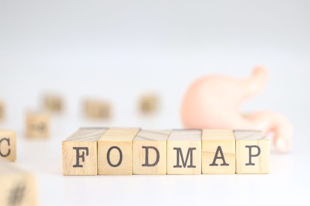 “FODMAP” written in wooden blocks