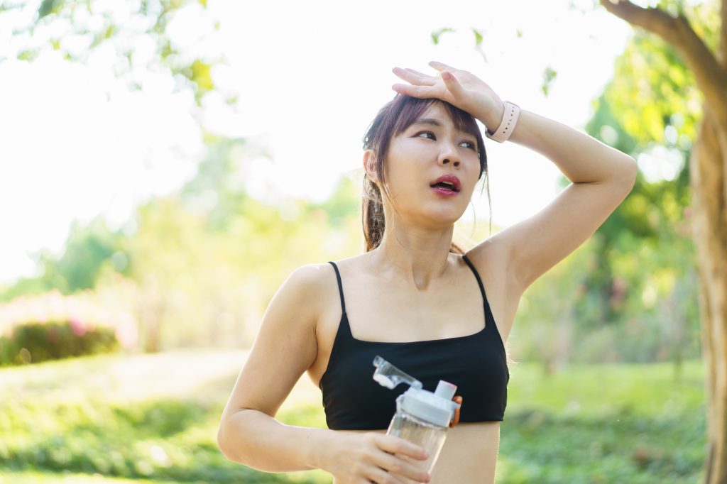 Woman drinking water