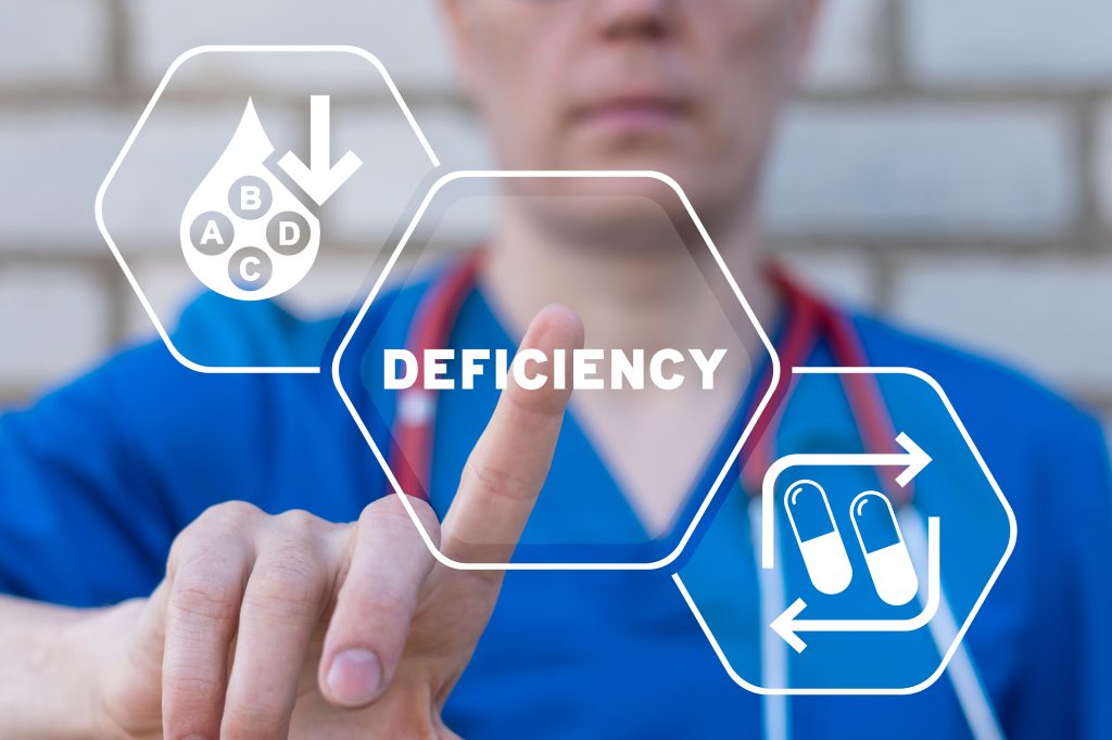 Deficiency healthcare concept