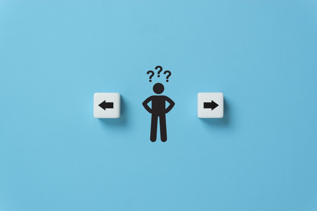 Illustration deciding the best option