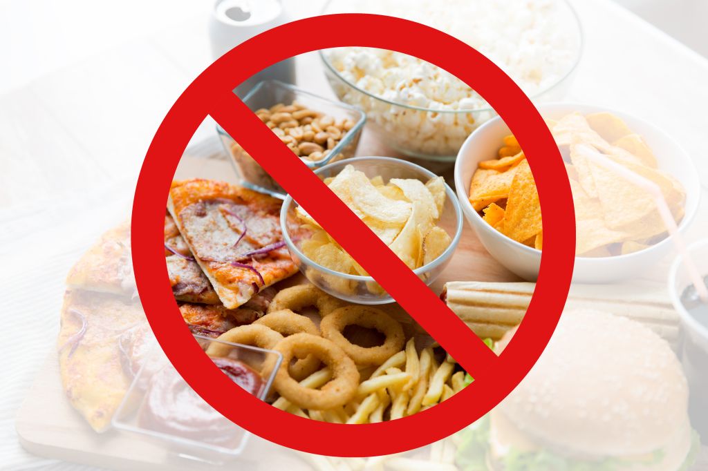 No processed foods sign