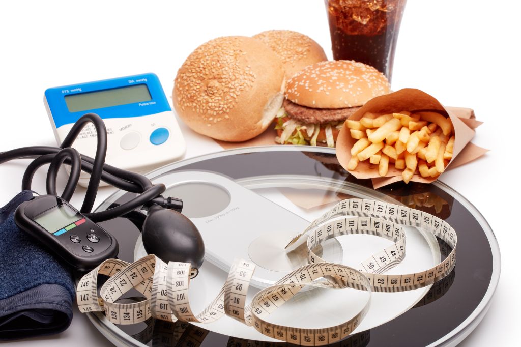Medical devices next to fast food