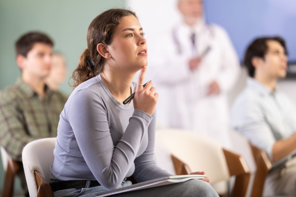 Girl concentrating
