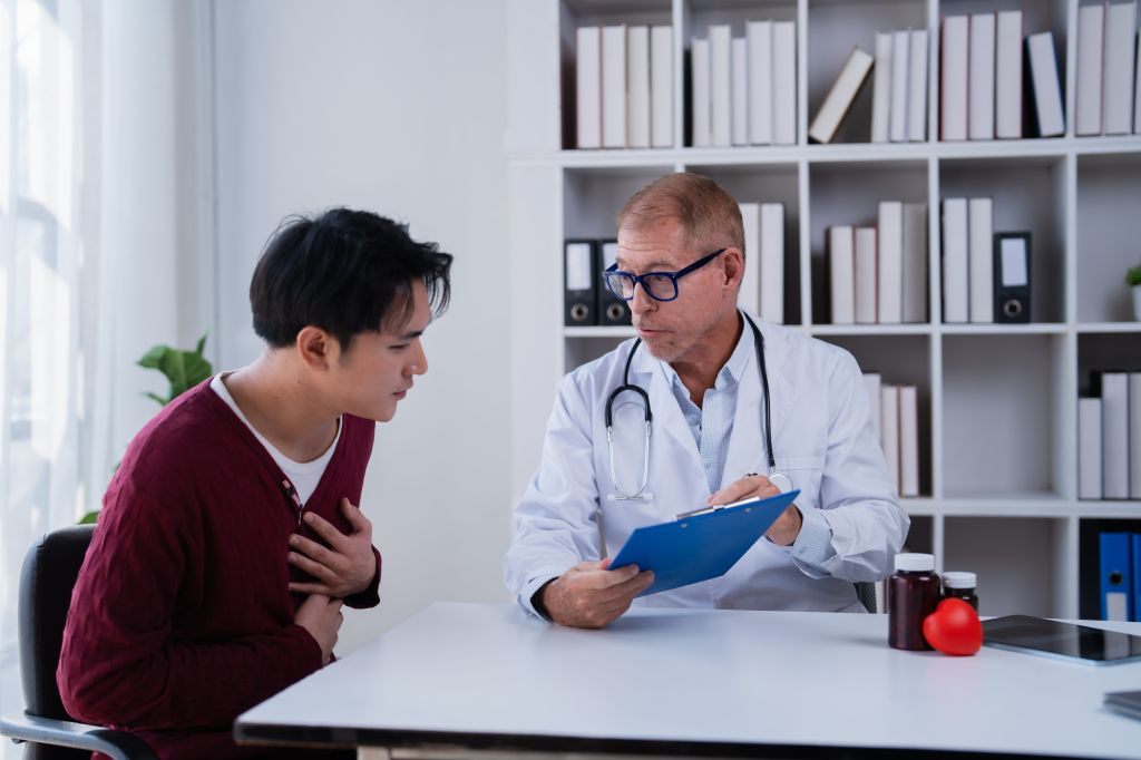 Man seeking medical advice
